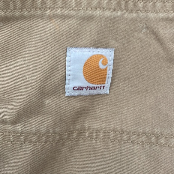 Carhartt Carpenter Pants 40x30 Khaki Relaxed Fit 100% Cotton - Picture 4 of 9